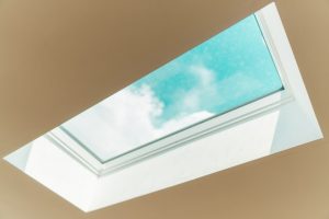 picture of a skylight in an attic